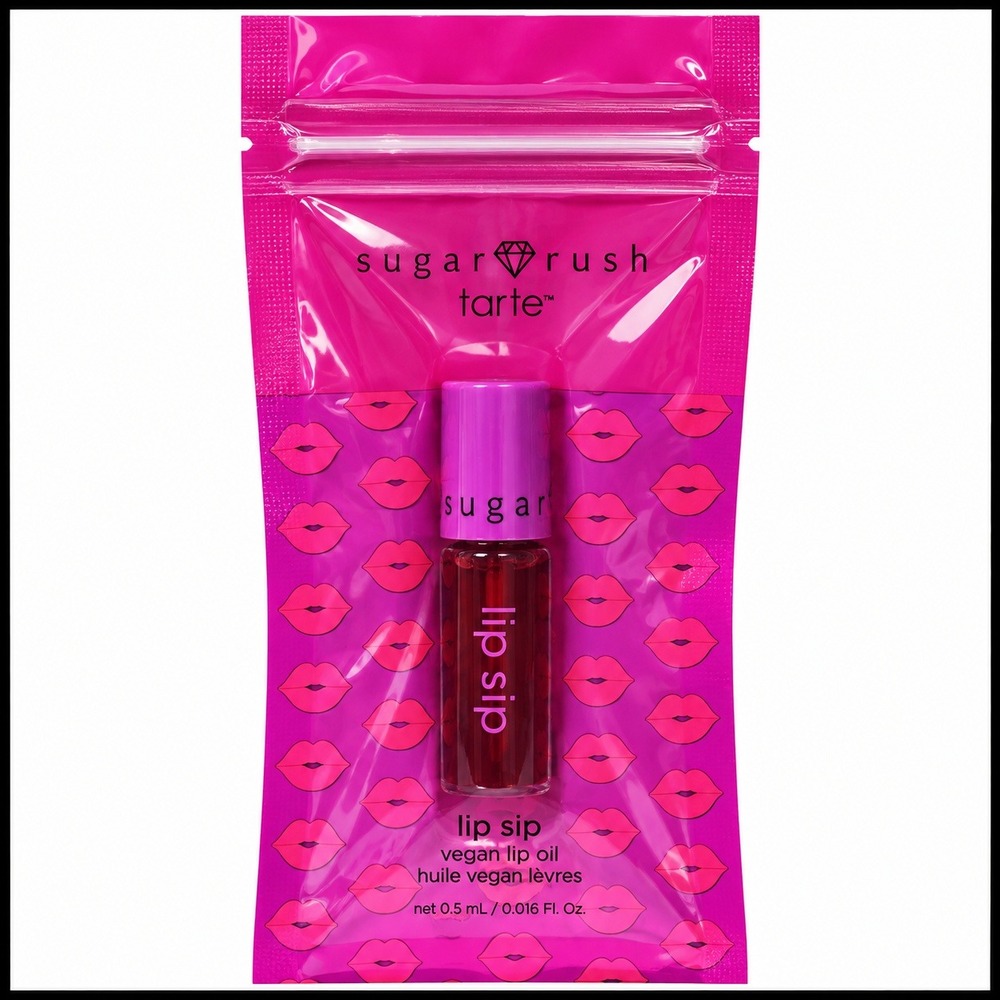 Tarte Sugar Rush Lip Sip Vegan Lip Oil Dragon Fruit Mini 0.5ml NEW